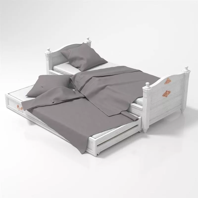 Кровать односпальная дубовая 2