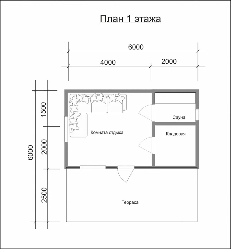 Строительство каркасной бани Сказка 6х6 под ключ 3