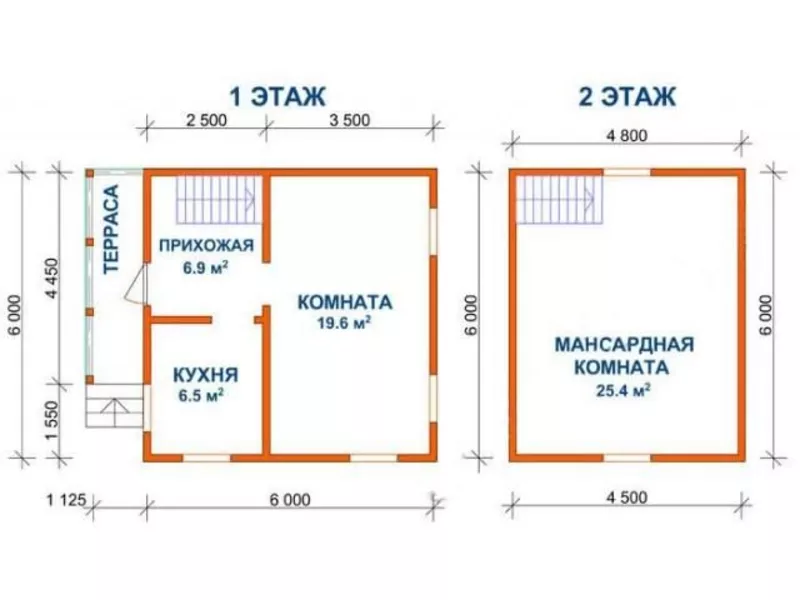 Сруб Дома Даниил 6х6 м из профилированного бруса 2