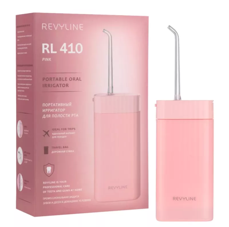 Ирригатор дорожный Revyline RL 410,  розовый корпус