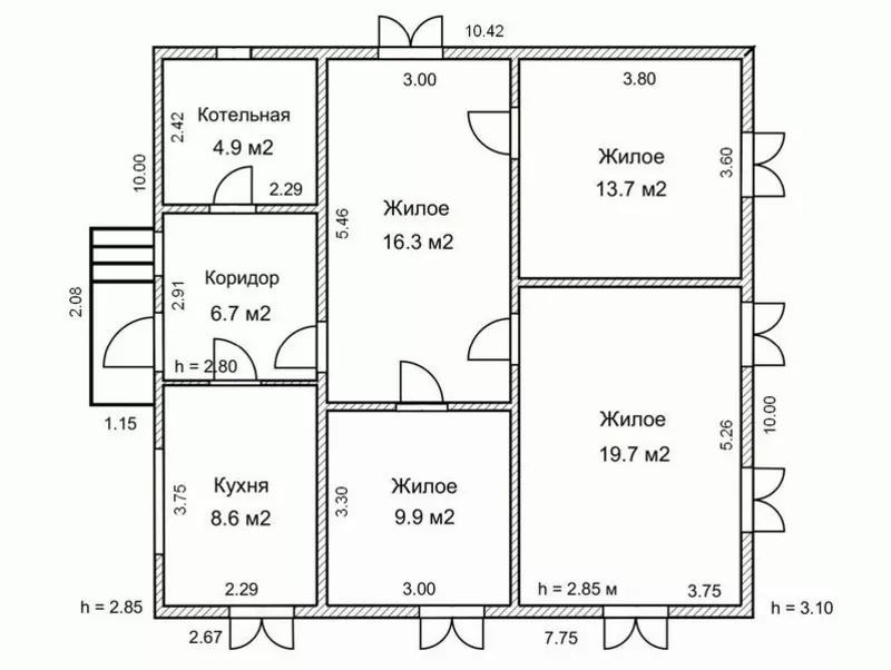 Продажа дома,  Молодечно (Минская область),  кирпичный,  ц/газ,  4 жил.ком 3